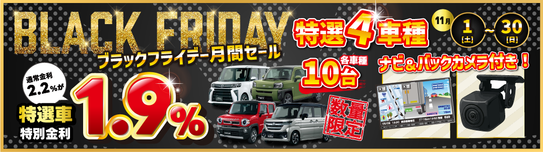 ブラックフライデー月間セール