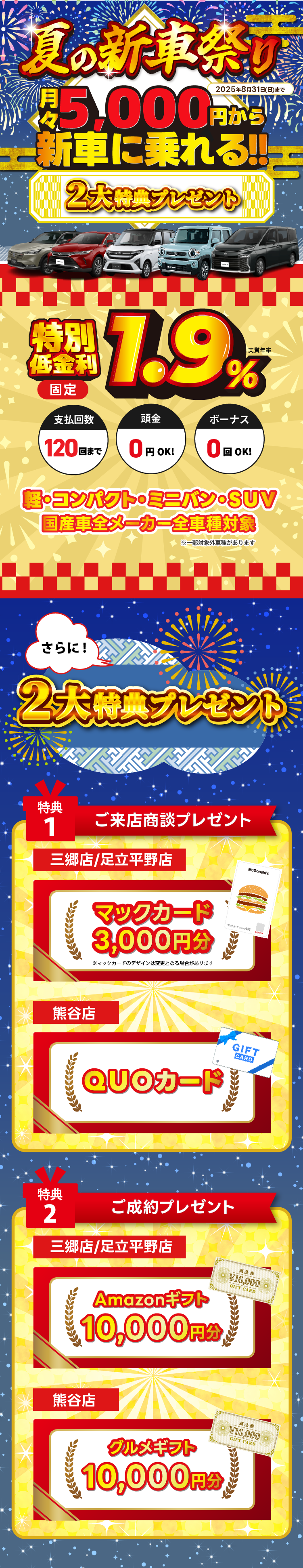 夏の新車祭り