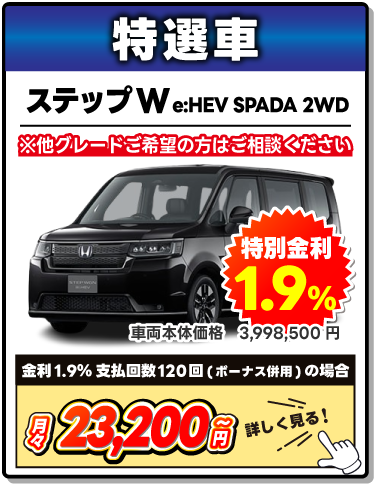 特選車　ホンダ　ステップW