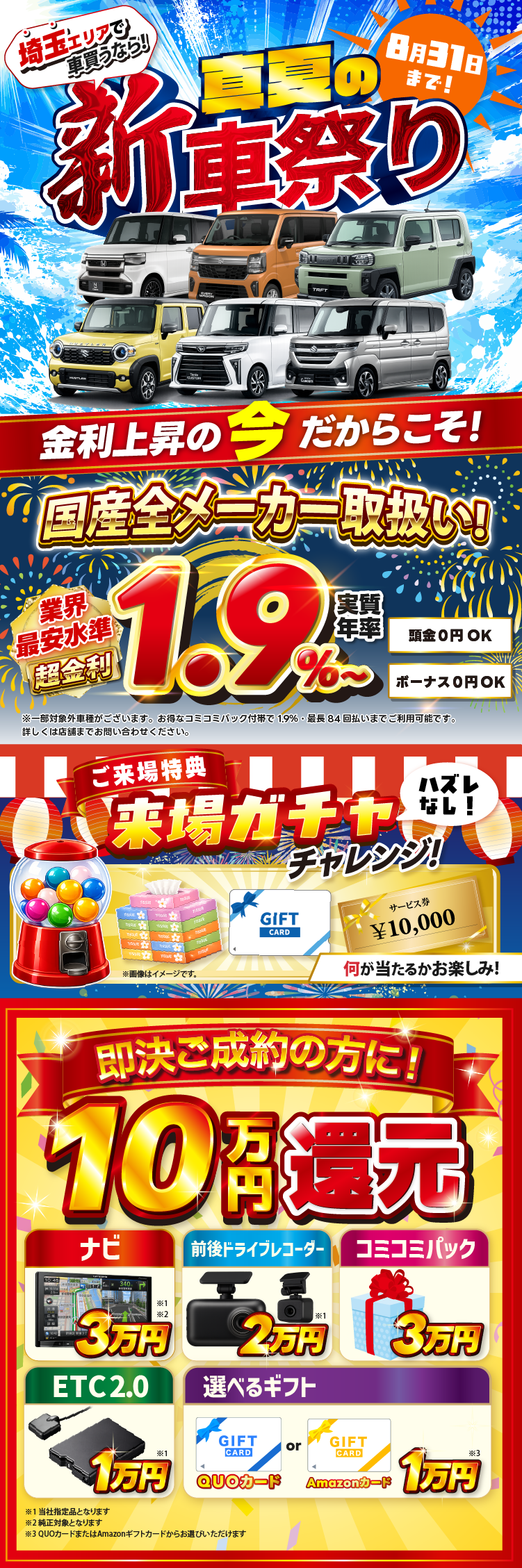 真夏の新車祭り
